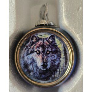 Bradford Editions Mystic Spirit Heirloom Porcelain Wolf Ornaments Set Of 3